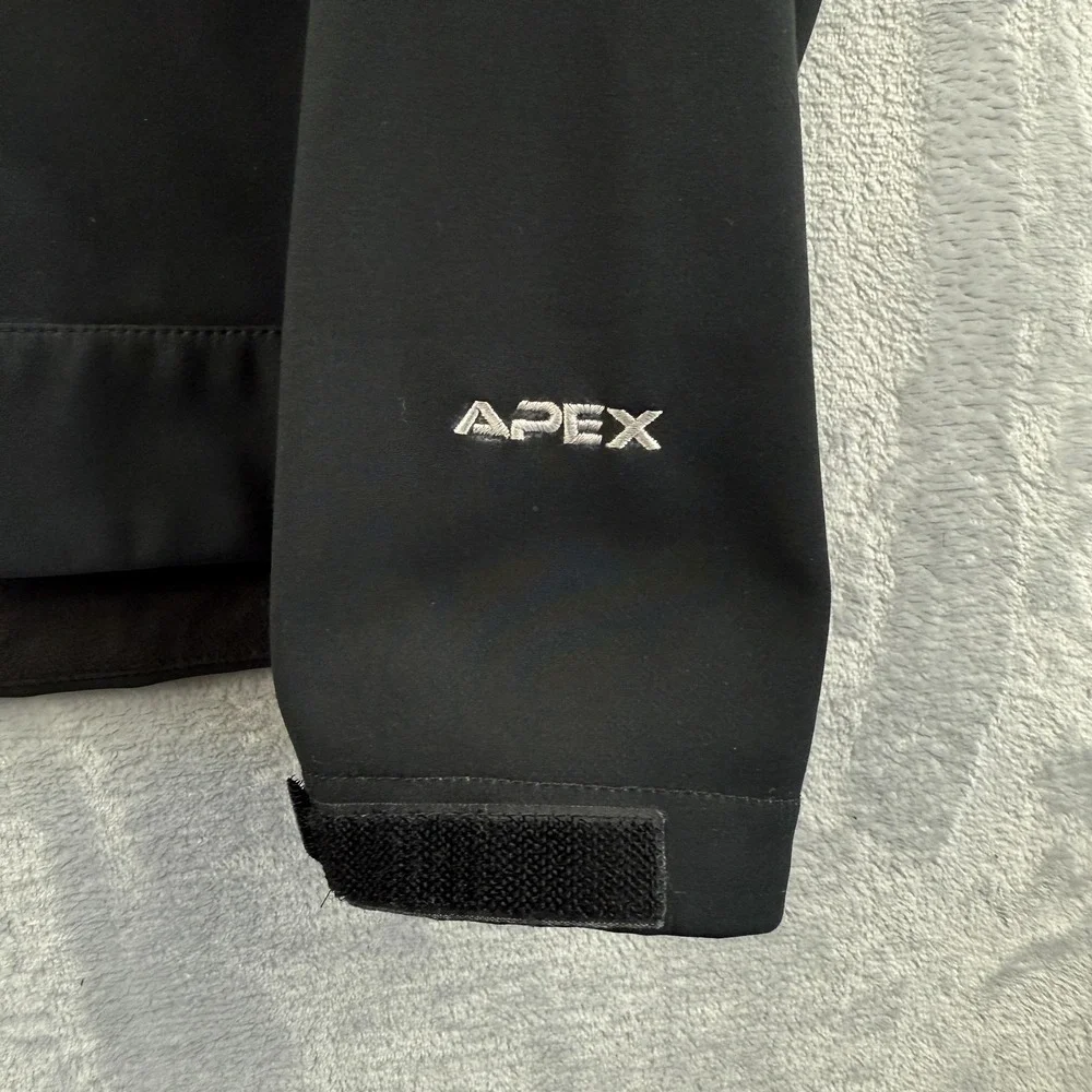 North Face Apex Jacket Mens Medium Black Softshell Full Zip Outdoors Windbreaker